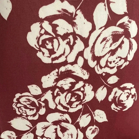 🆕NWOT Burgundy Floral Ruffle-Accent Off-Shoulder Dress M🆕 - Picture 7 of 8